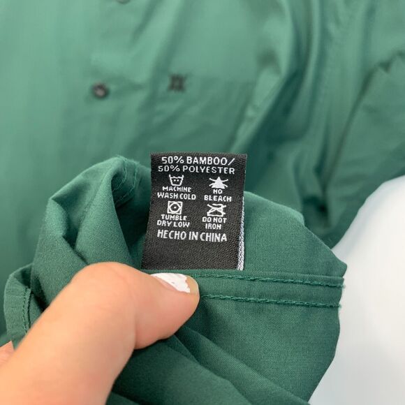 Dixxon Shirt Mens 3X Willow Green Short Sleeve Button Performance Bamboo Series - Picture 6 of 9